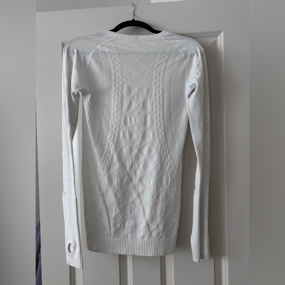 Lululemon Athletica White Long Sleeve Top - Picture 3 of 3